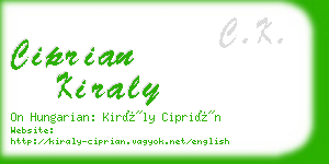 ciprian kiraly business card